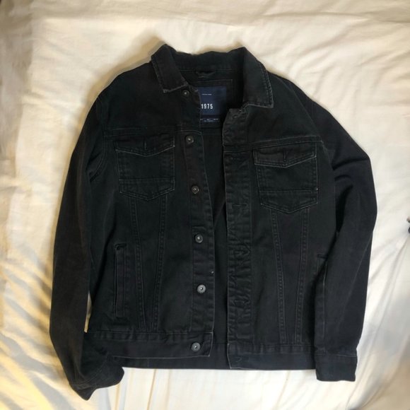 Black Denim Unisex Jacket - Picture 12 of 12